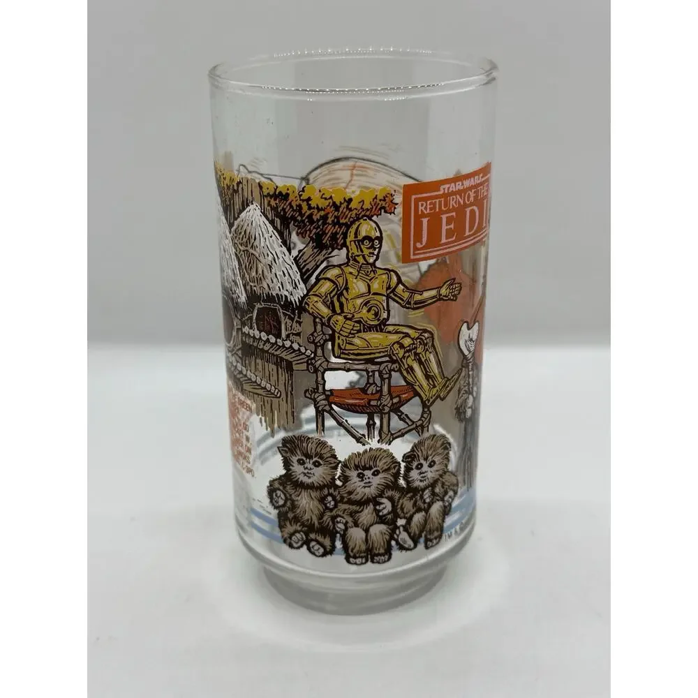 Vintage 1983 Star Wars Return of the Jedi Burger King Glass - Ewok Village